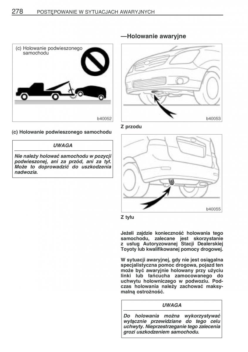 manual  Toyota Corolla Verso I 1 instrukcja / page 285