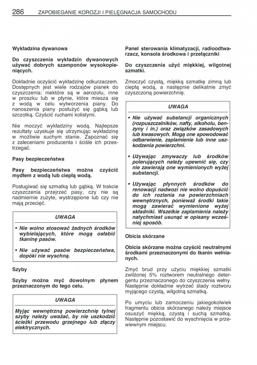 manual  Toyota Corolla Verso I 1 instrukcja / page 293