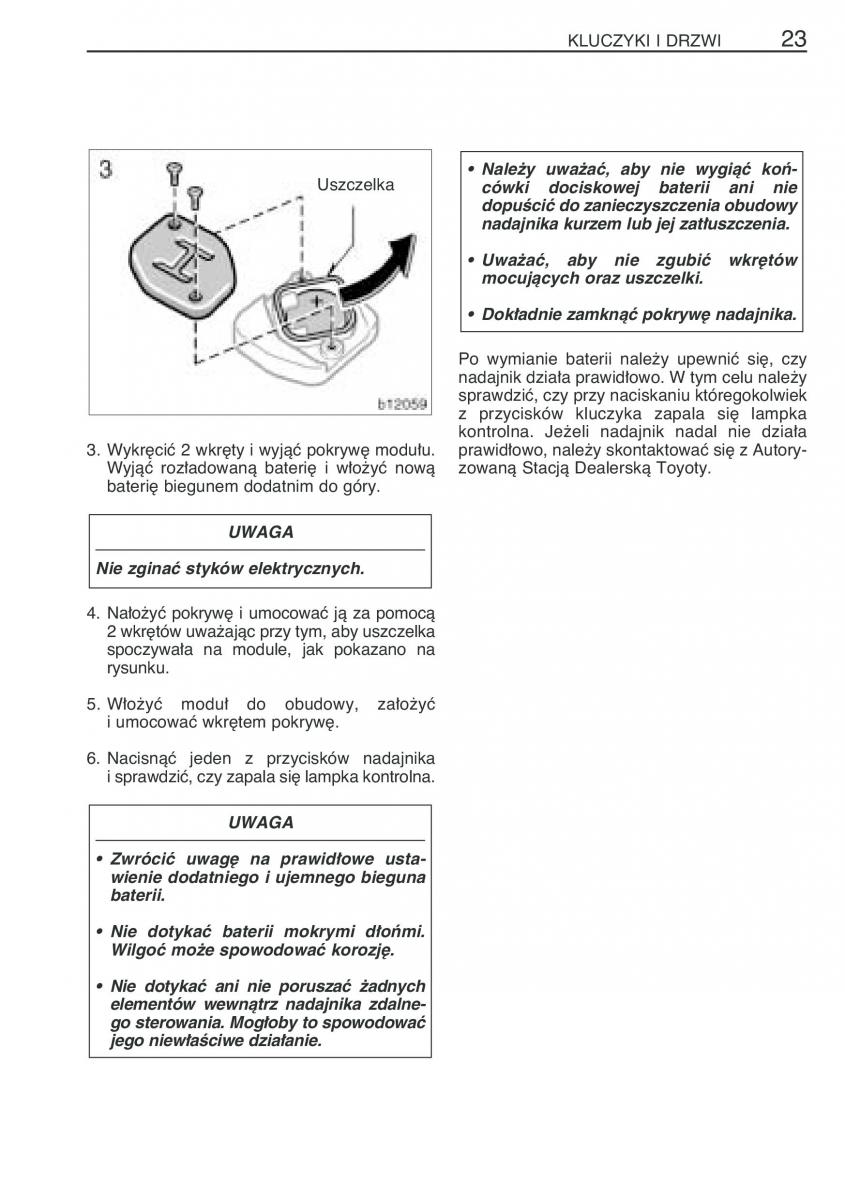 manual  Toyota Corolla Verso I 1 instrukcja / page 30