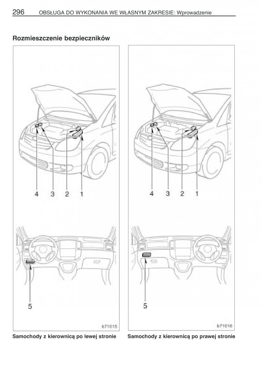 manual  Toyota Corolla Verso I 1 instrukcja / page 303