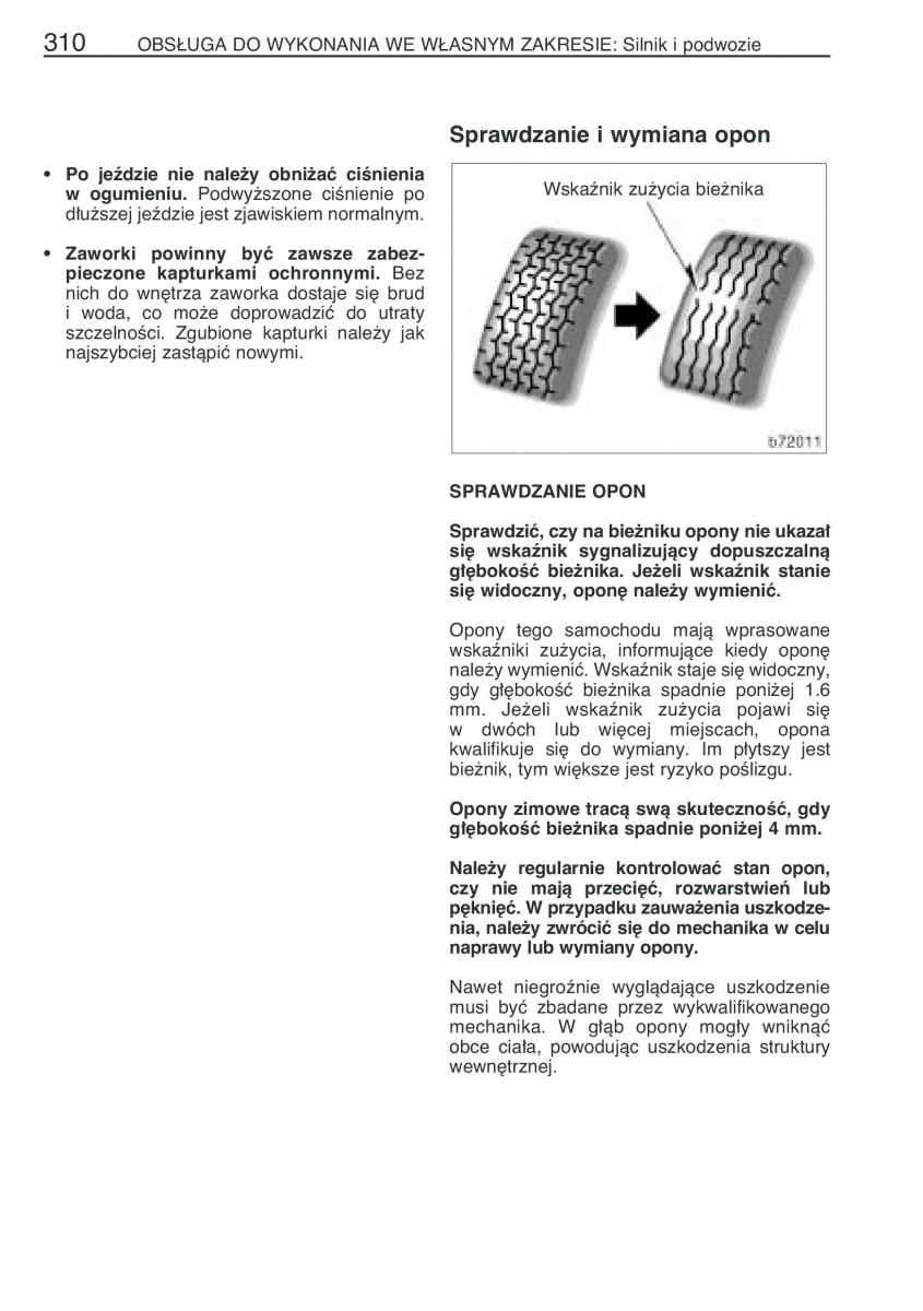 manual  Toyota Corolla Verso I 1 instrukcja / page 317