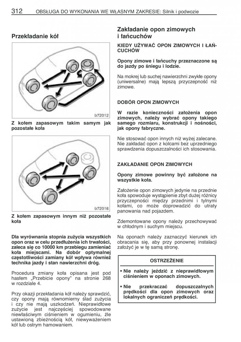manual  Toyota Corolla Verso I 1 instrukcja / page 319