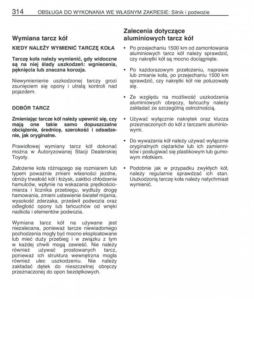 manual  Toyota Corolla Verso I 1 instrukcja / page 321