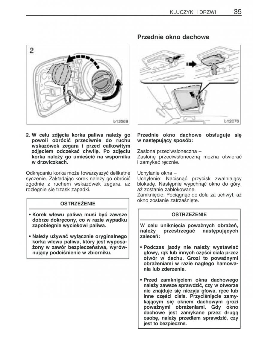 manual  Toyota Corolla Verso I 1 instrukcja / page 42