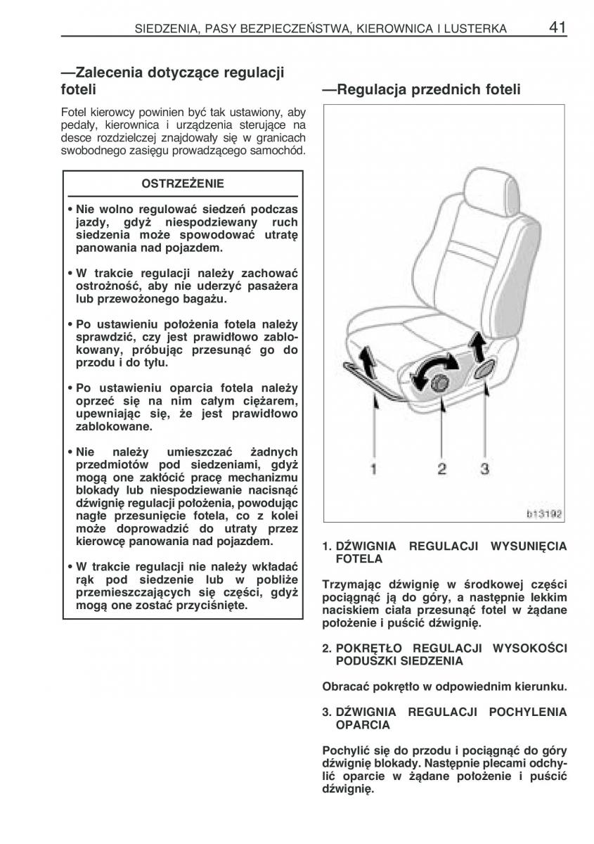 manual  Toyota Corolla Verso I 1 instrukcja / page 48