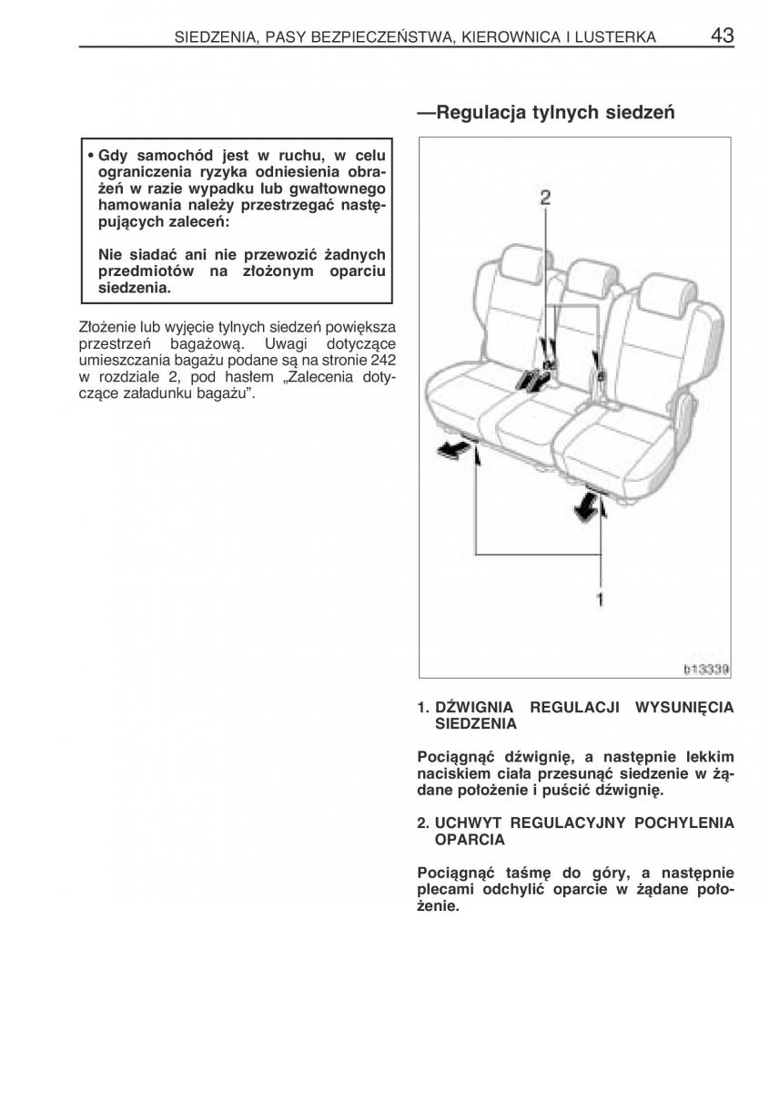 manual  Toyota Corolla Verso I 1 instrukcja / page 50