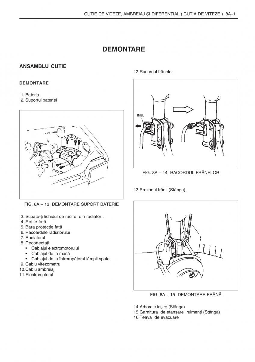 manual  Daewoo Tico service book ksiazka serwisowa / page 217