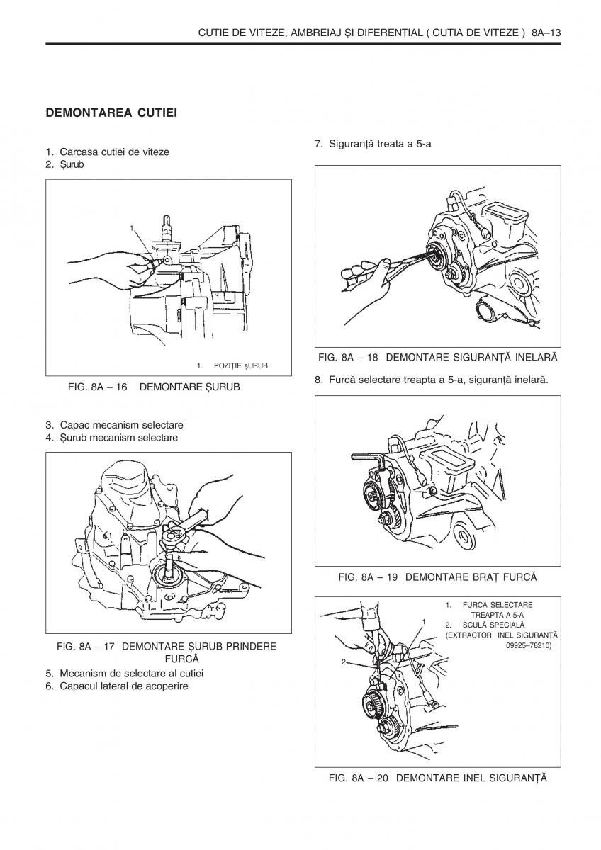 manual  Daewoo Tico service book ksiazka serwisowa / page 219