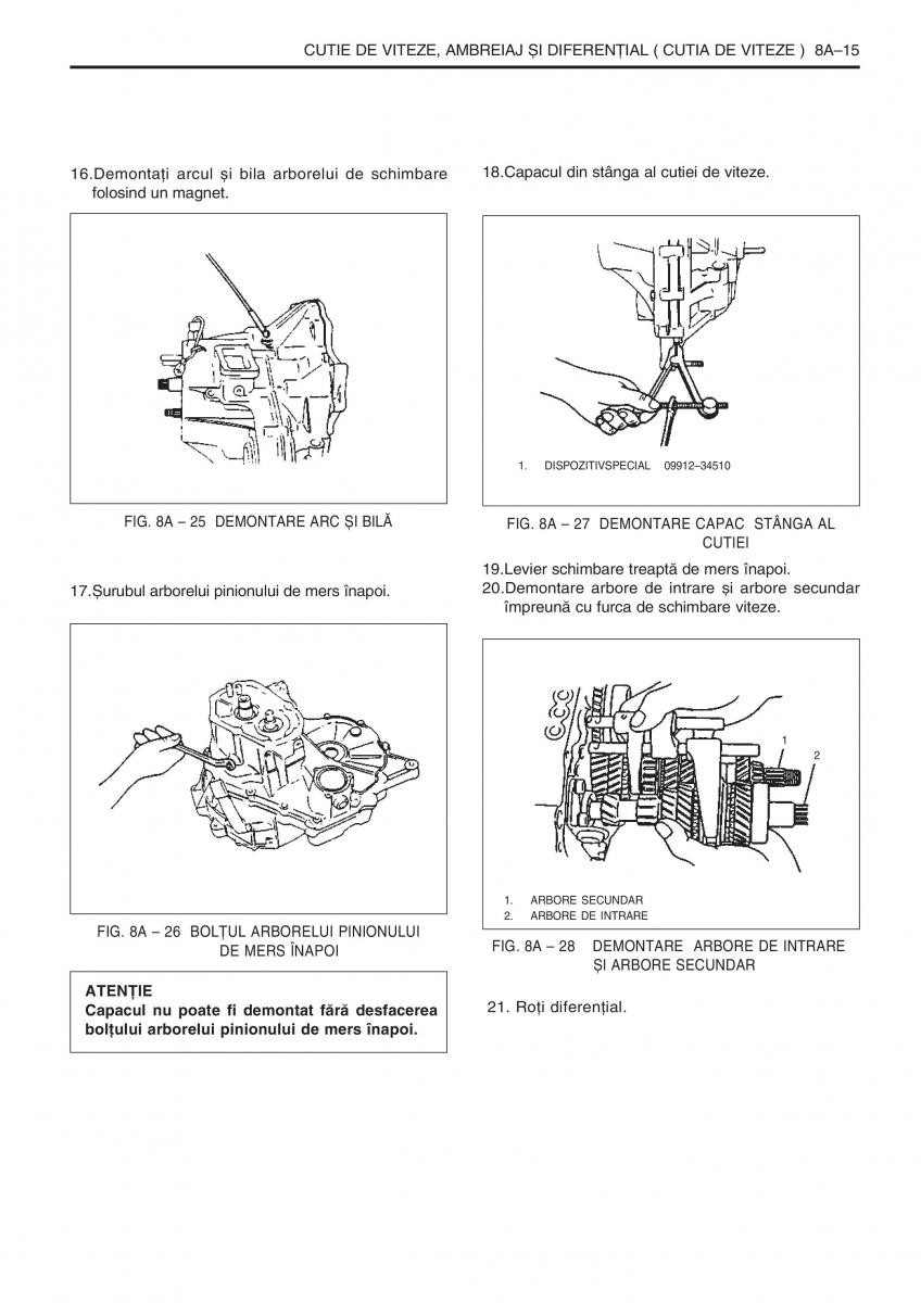 manual  Daewoo Tico service book ksiazka serwisowa / page 221