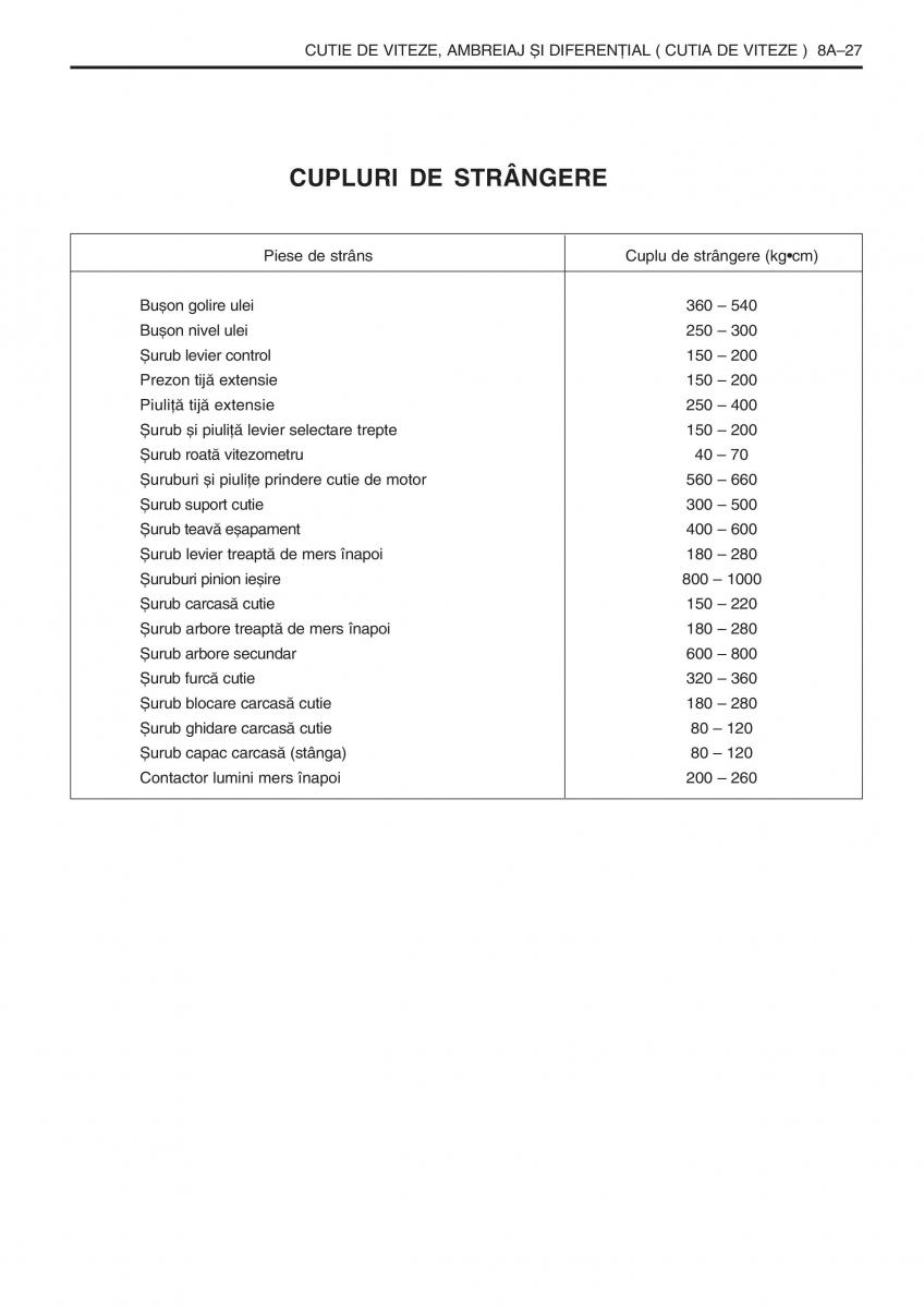 manual  Daewoo Tico service book ksiazka serwisowa / page 233