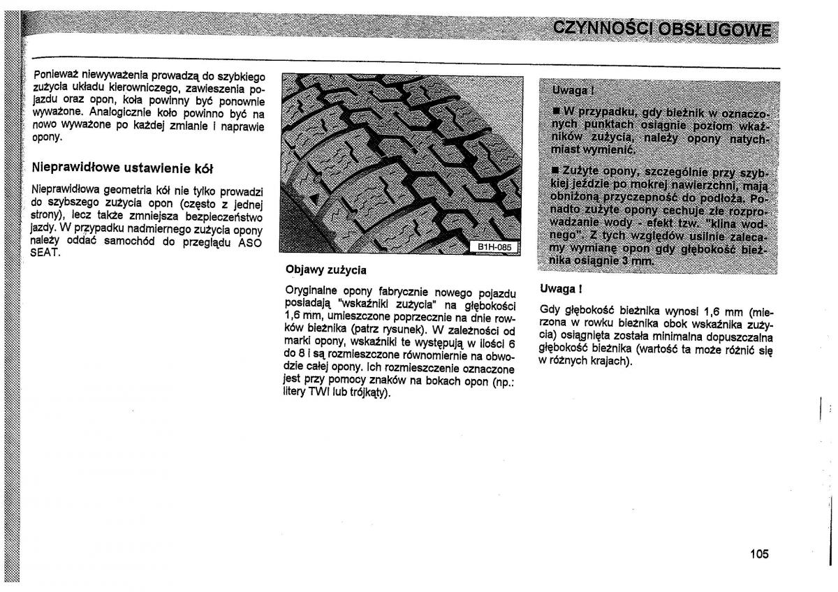 Seat Toledo I 1 instrukcja obslugi / page 108