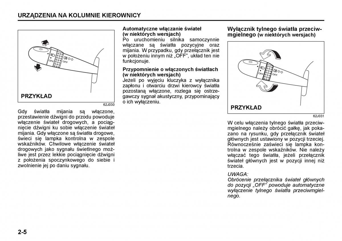 Suzuki Grand Vitara II 2 instrukcja / page 62