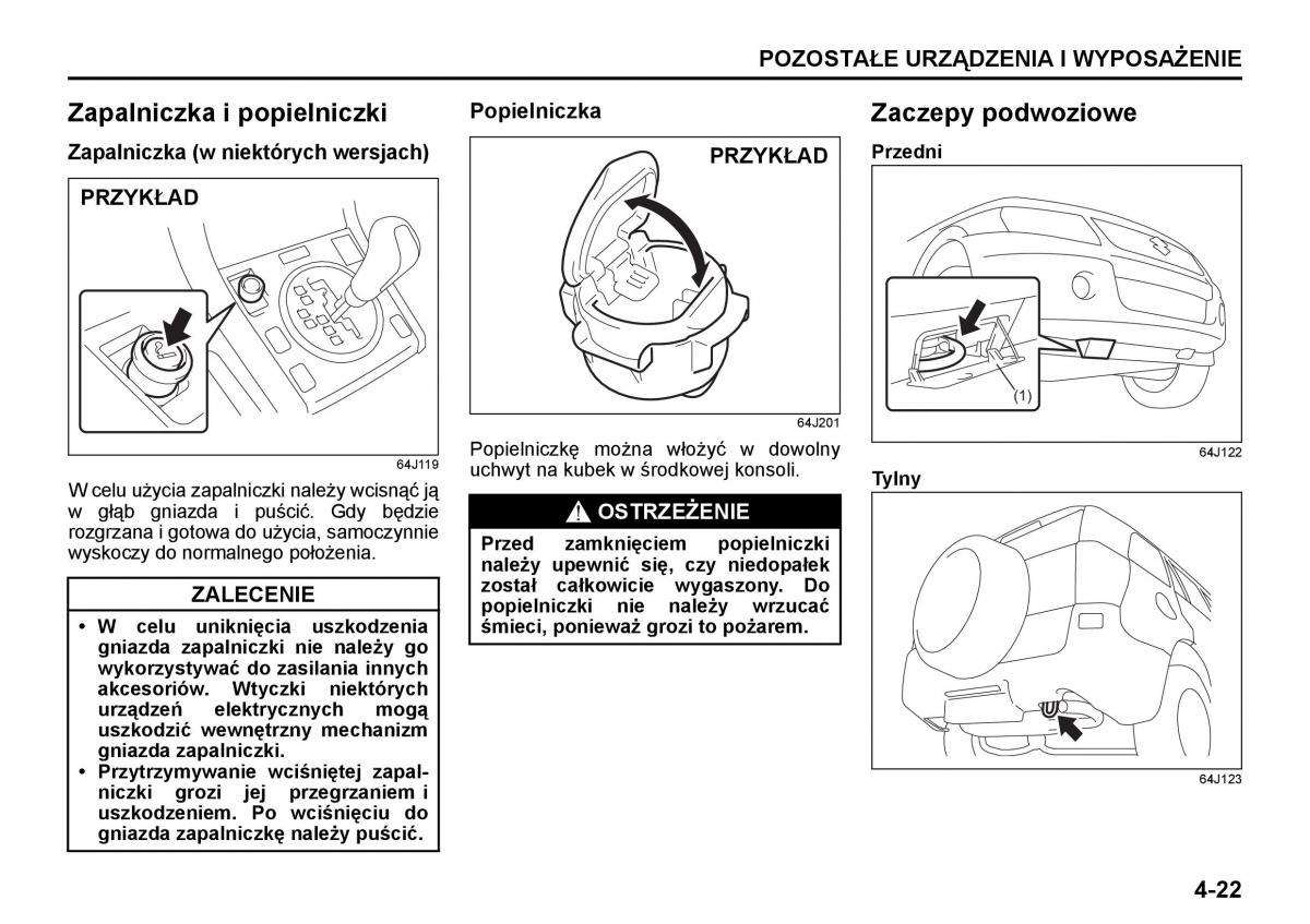 Suzuki Grand Vitara II 2 instrukcja / page 125