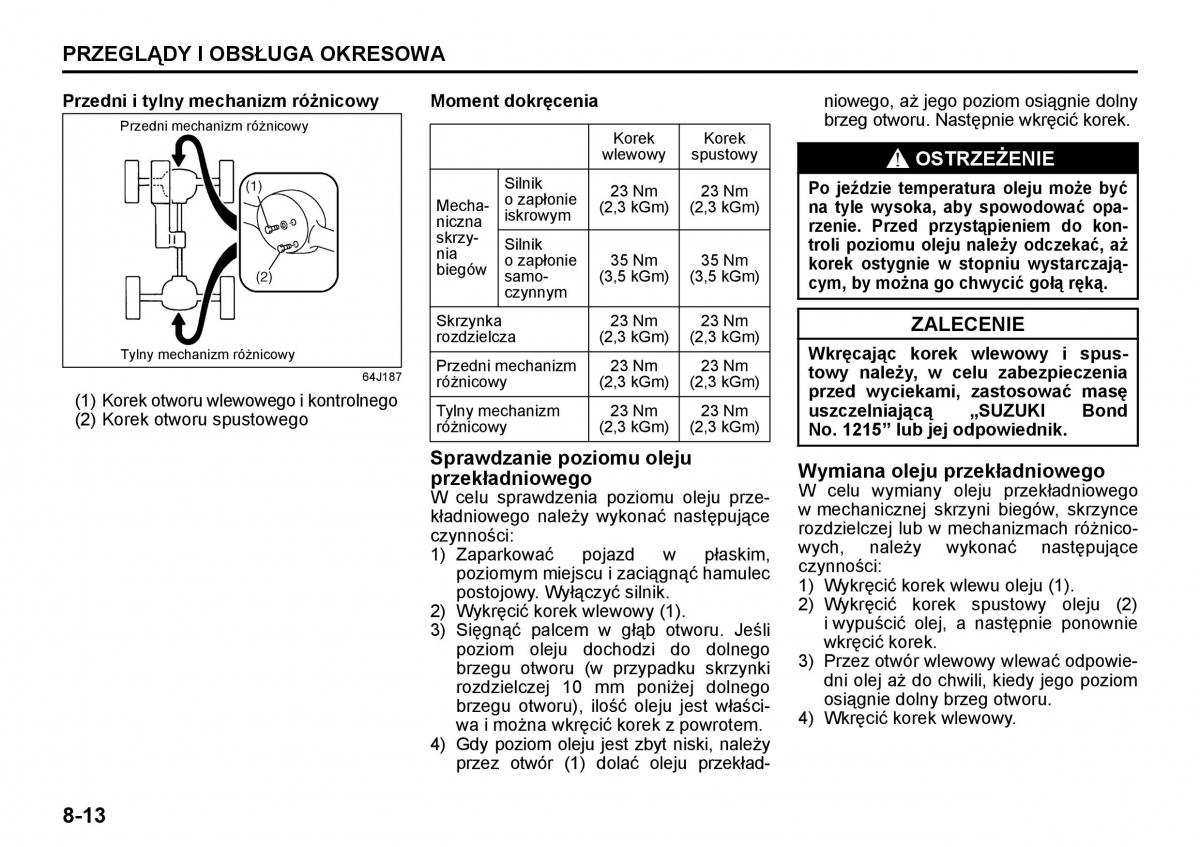 Suzuki Grand Vitara II 2 instrukcja / page 190