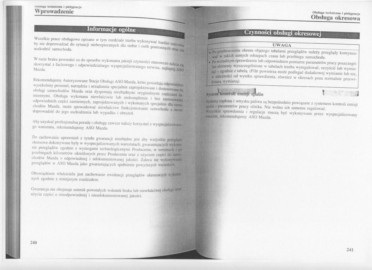manual  Mazda 3 I 1 instrukcja / page 122