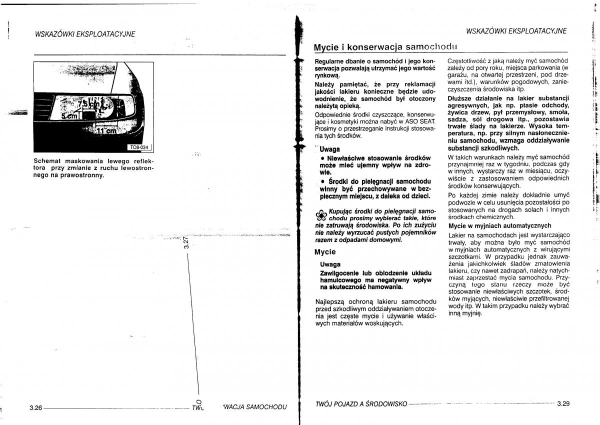 manual  Seat Leon I 1 instrukcja / page 86