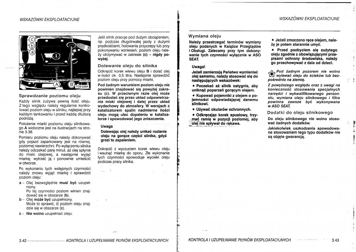 manual  Seat Leon I 1 instrukcja / page 93