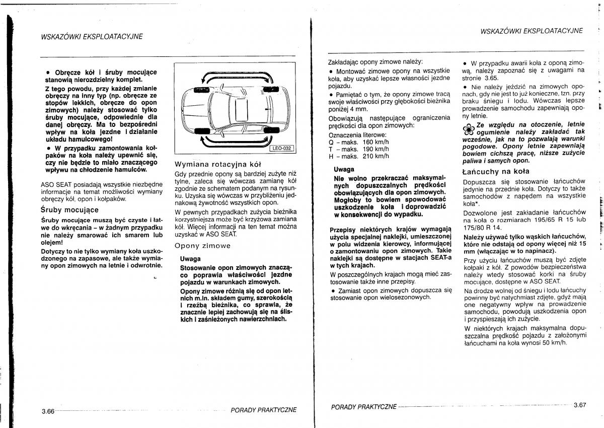 manual  Seat Leon I 1 instrukcja / page 105