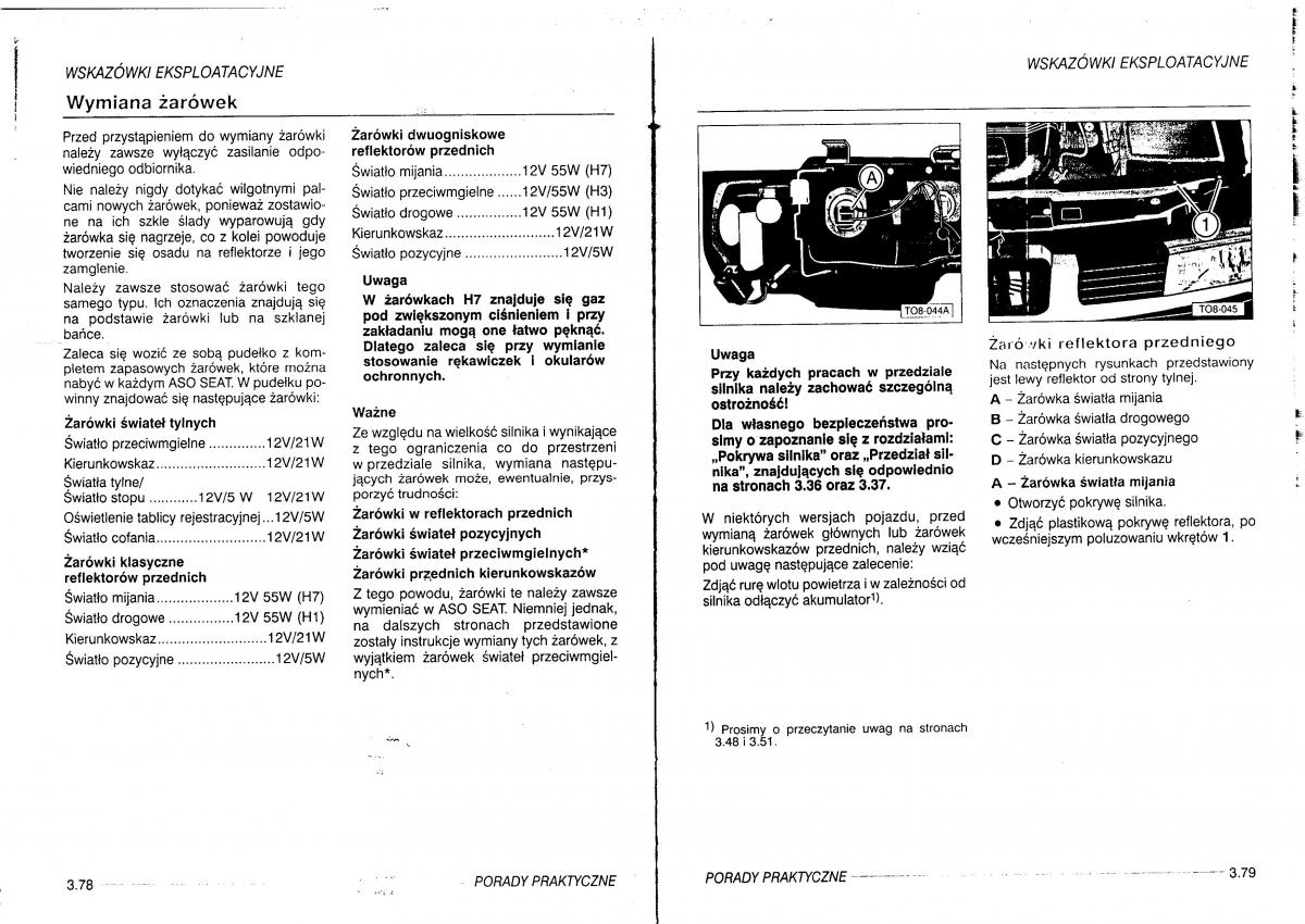 manual  Seat Leon I 1 instrukcja / page 111