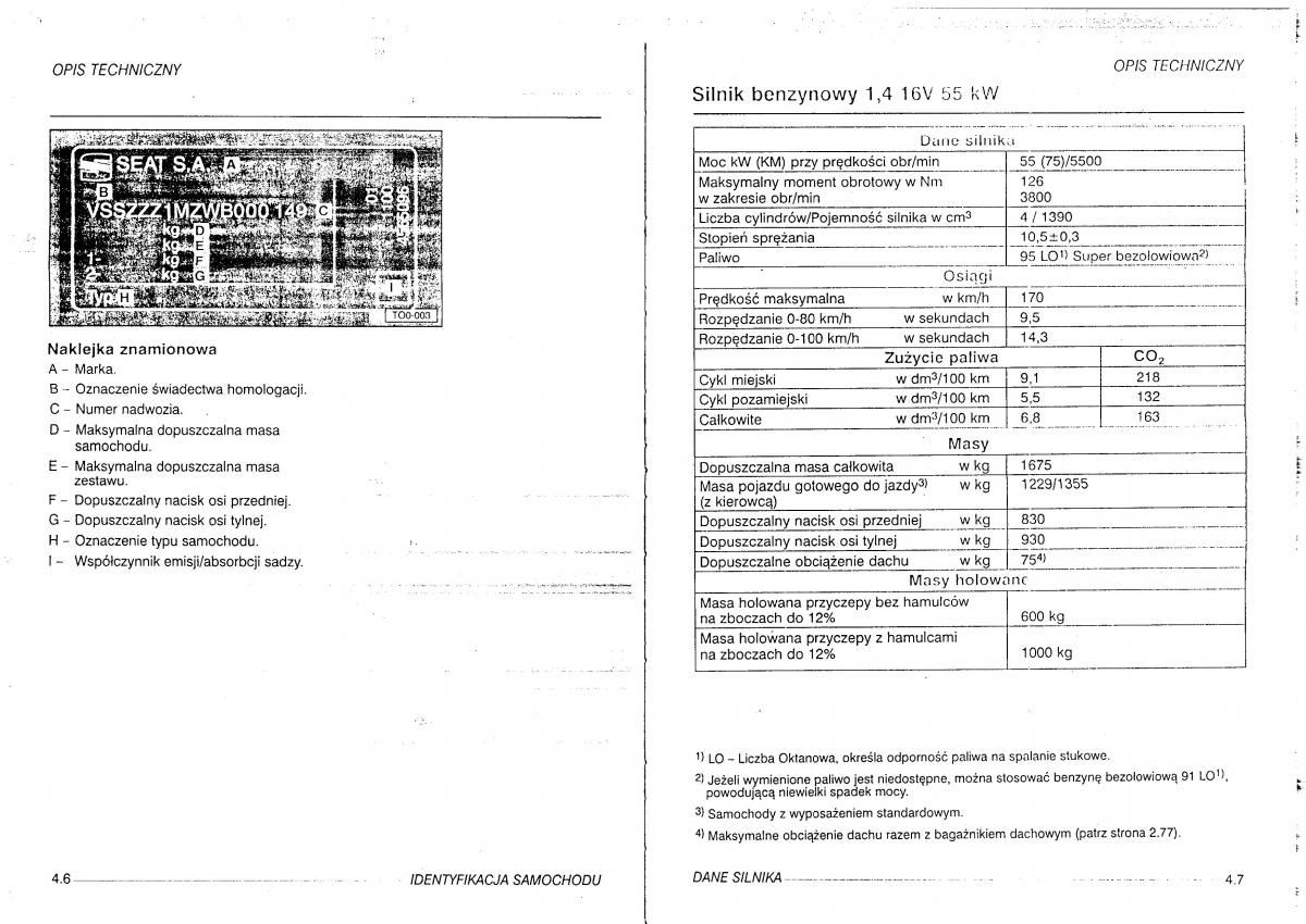 Seat Leon I 1 instrukcja obslugi / page 125