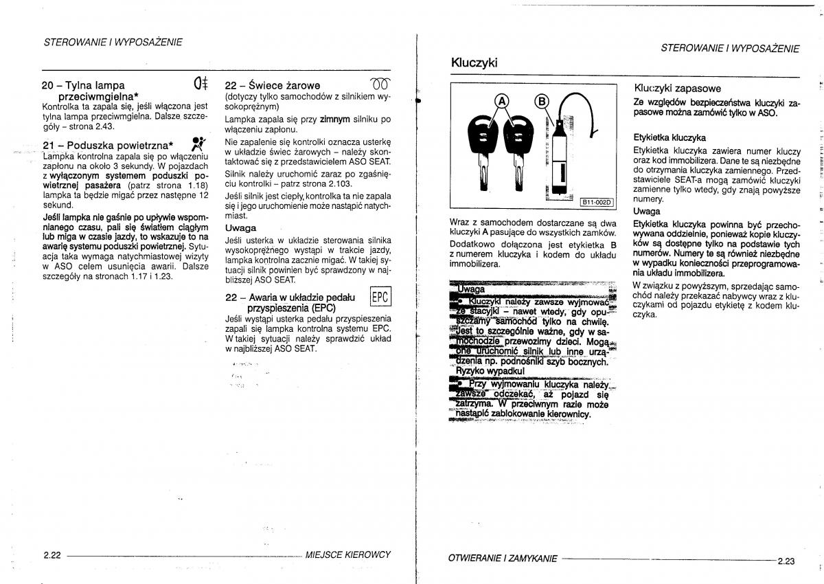 manual  Seat Leon I 1 instrukcja / page 30