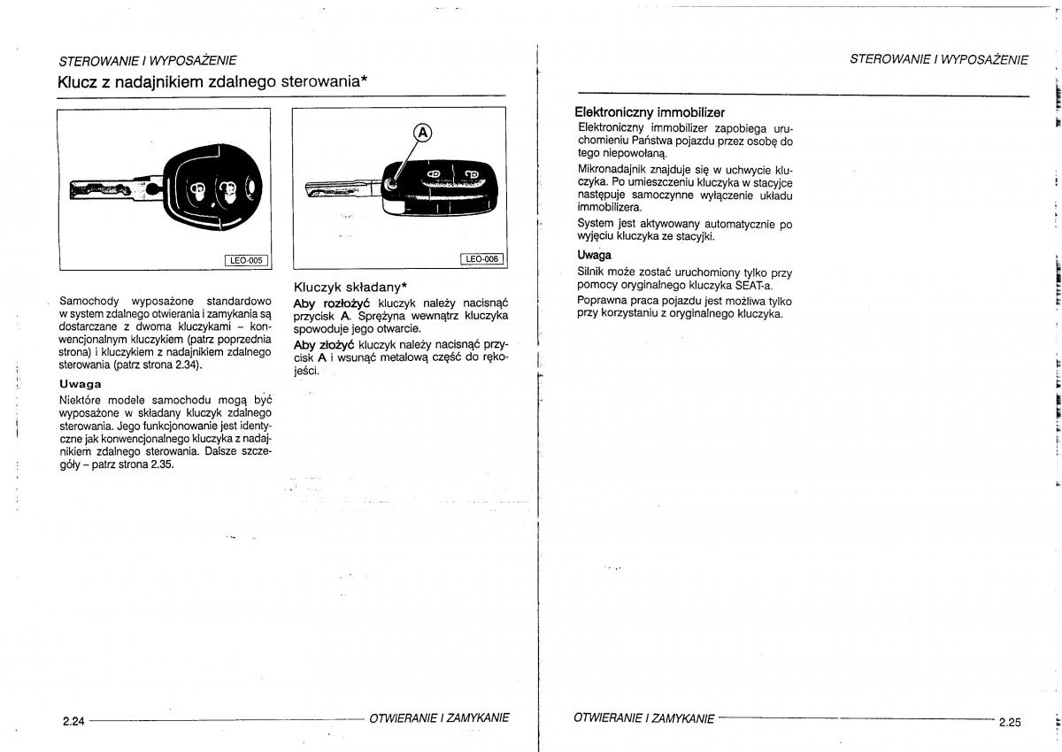 manual  Seat Leon I 1 instrukcja / page 31