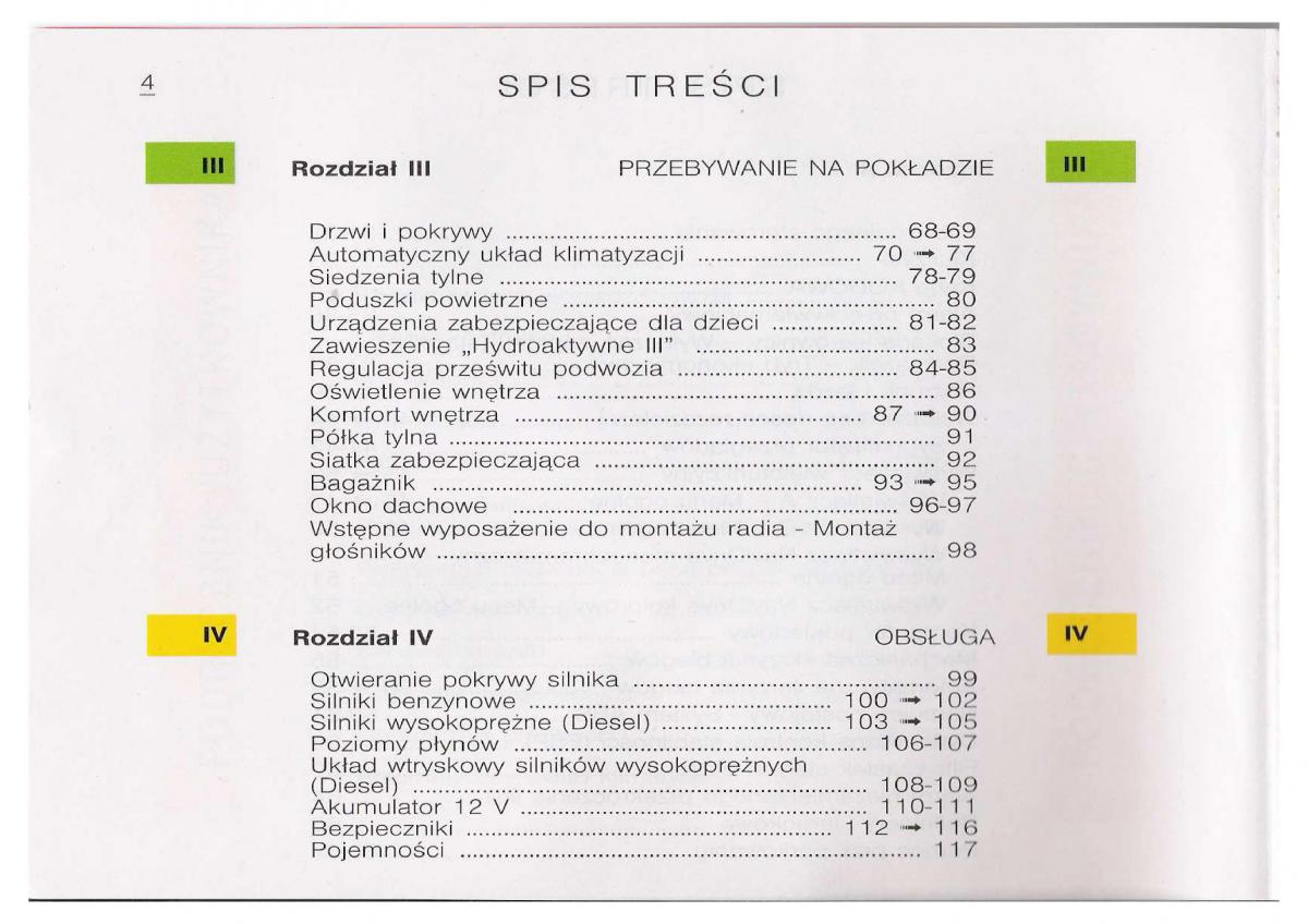 Citroen C5 I FL instrukcja obslugi / page 6