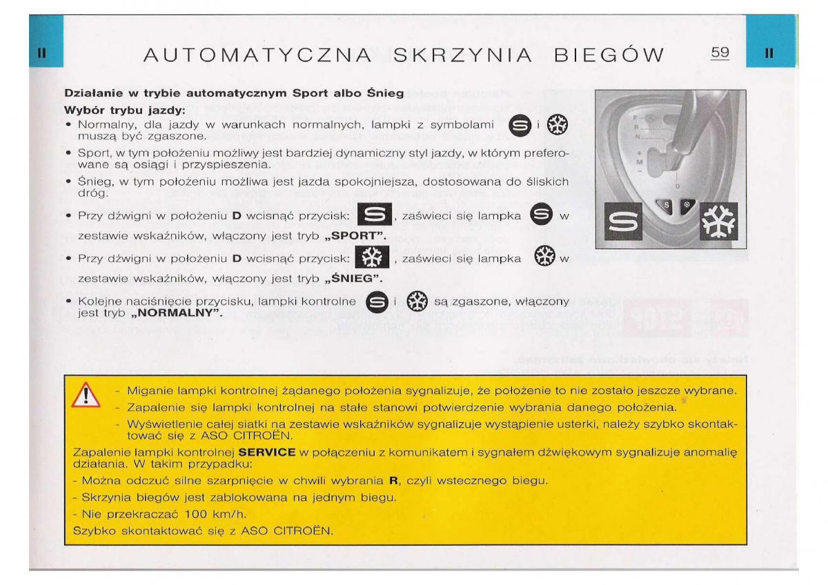 Citroen C5 I FL instrukcja obslugi / page 61