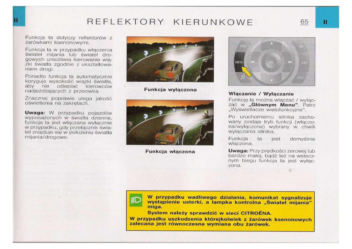 Citroen C5 I FL instrukcja obslugi / page 67