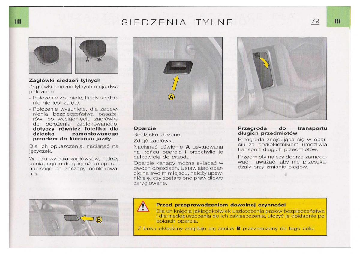 Citroen C5 I FL instrukcja obslugi / page 81