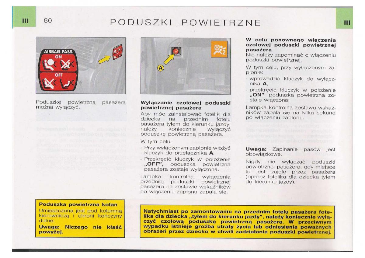 Citroen C5 I FL instrukcja obslugi / page 82