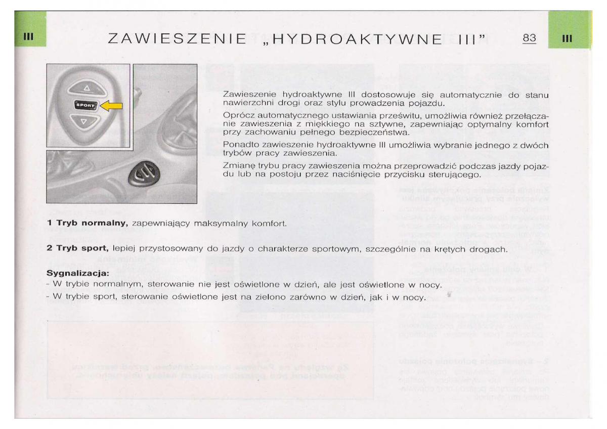 Citroen C5 I FL instrukcja obslugi / page 85