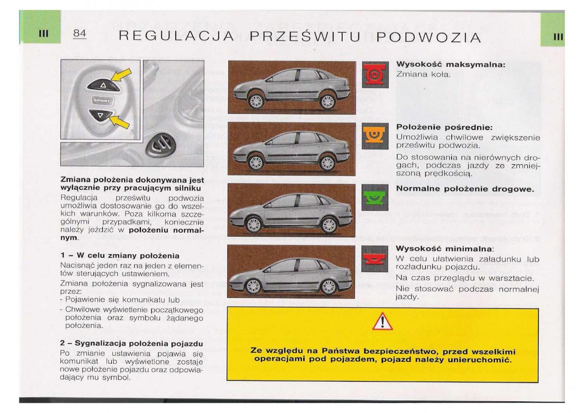 Citroen C5 I FL instrukcja obslugi / page 86