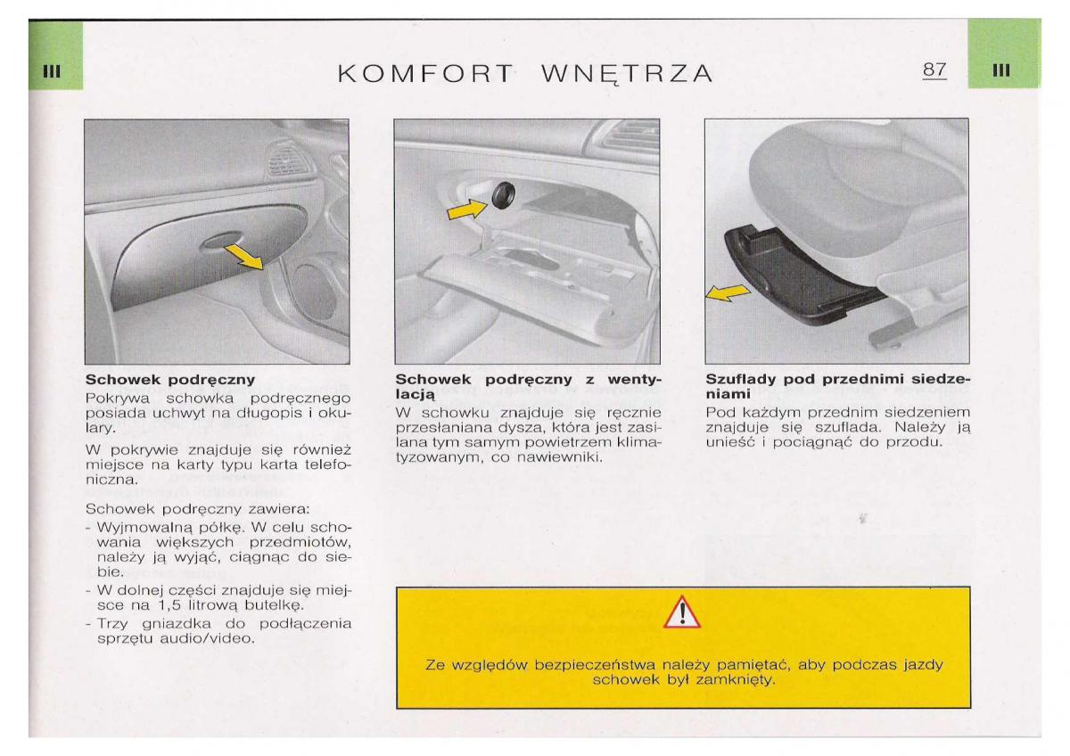 Citroen C5 I FL instrukcja obslugi / page 89