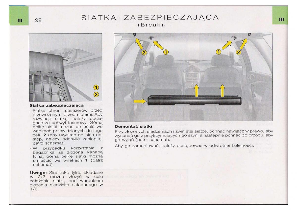 Citroen C5 I FL instrukcja obslugi / page 94