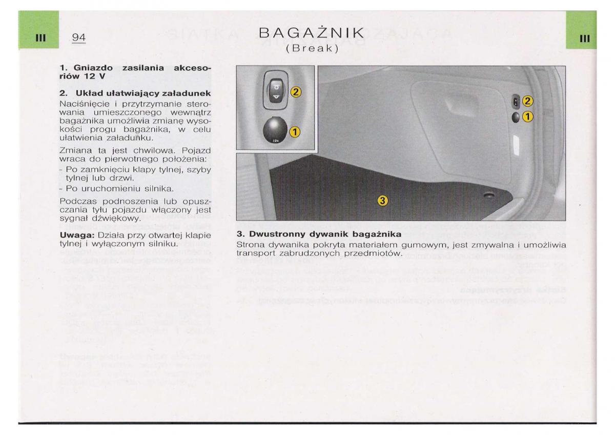 Citroen C5 I FL instrukcja obslugi / page 96