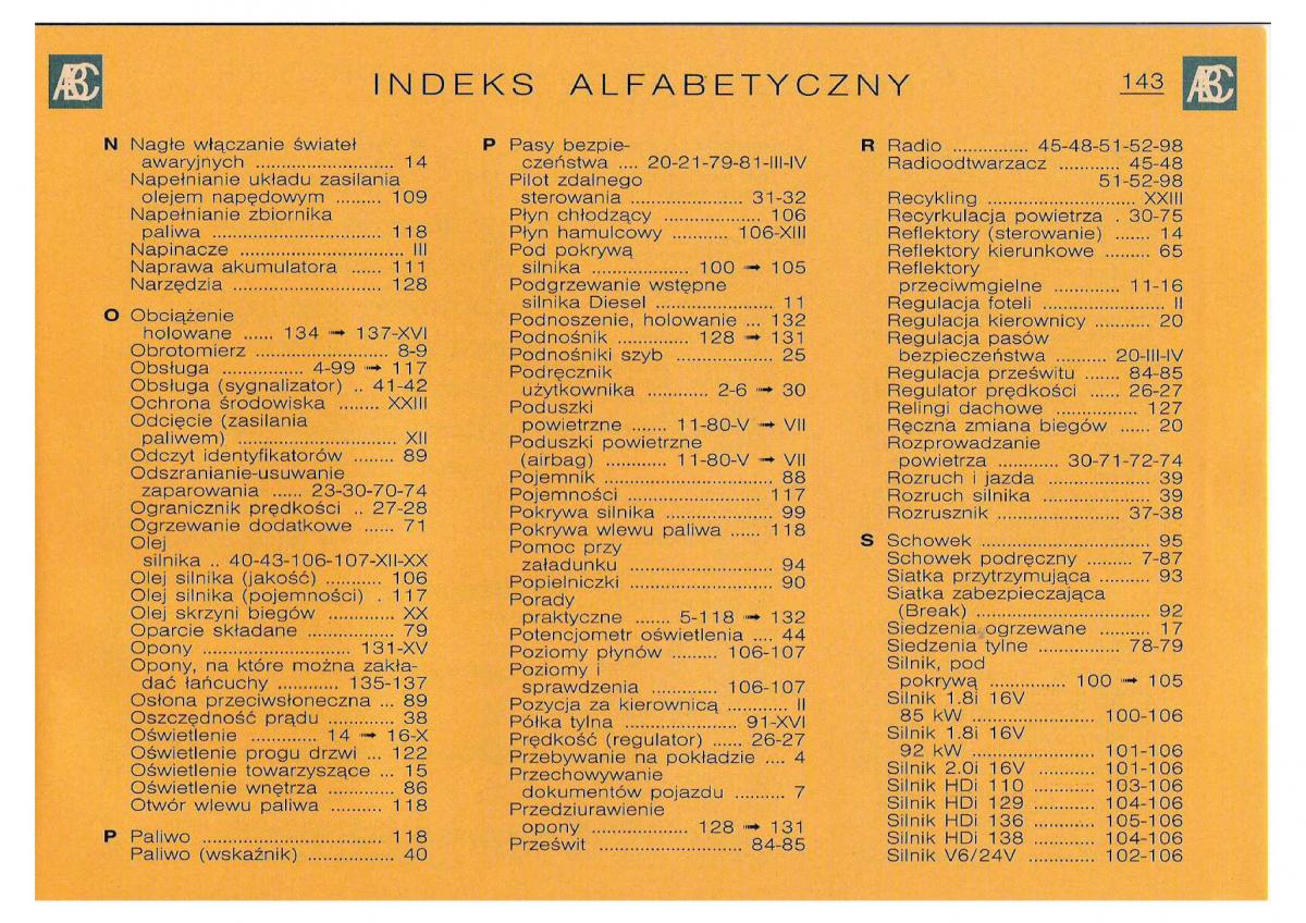 Citroen C5 I FL instrukcja obslugi / page 145