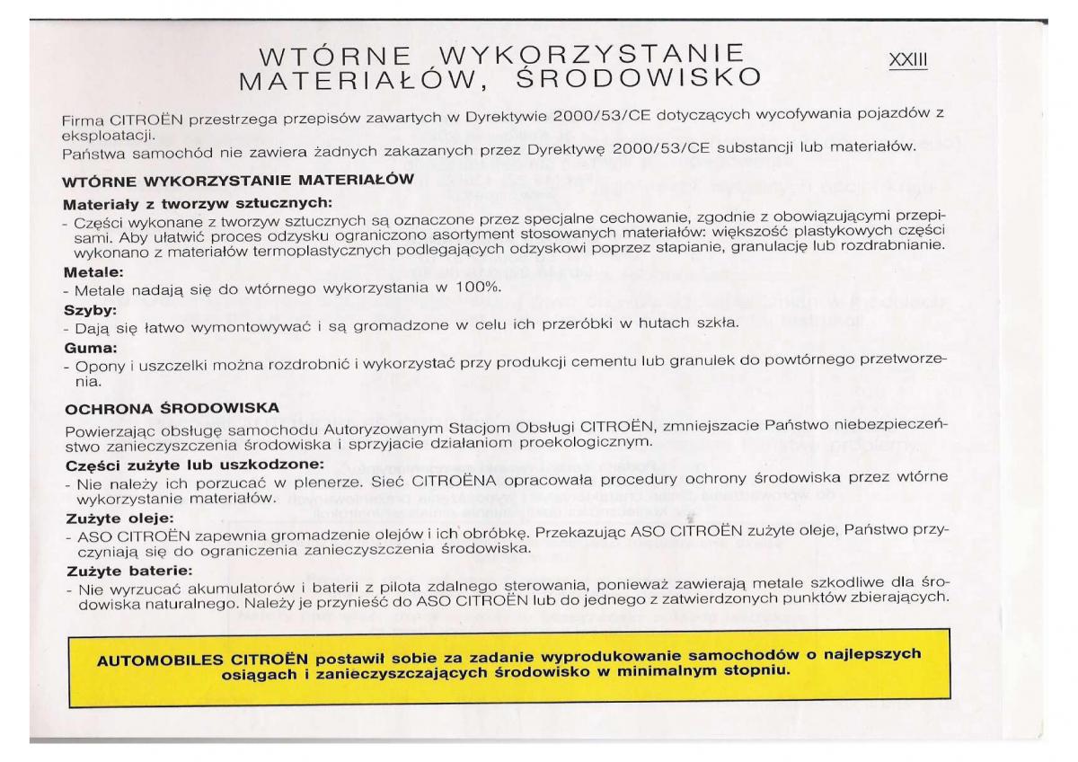 Citroen C5 I FL instrukcja obslugi / page 169