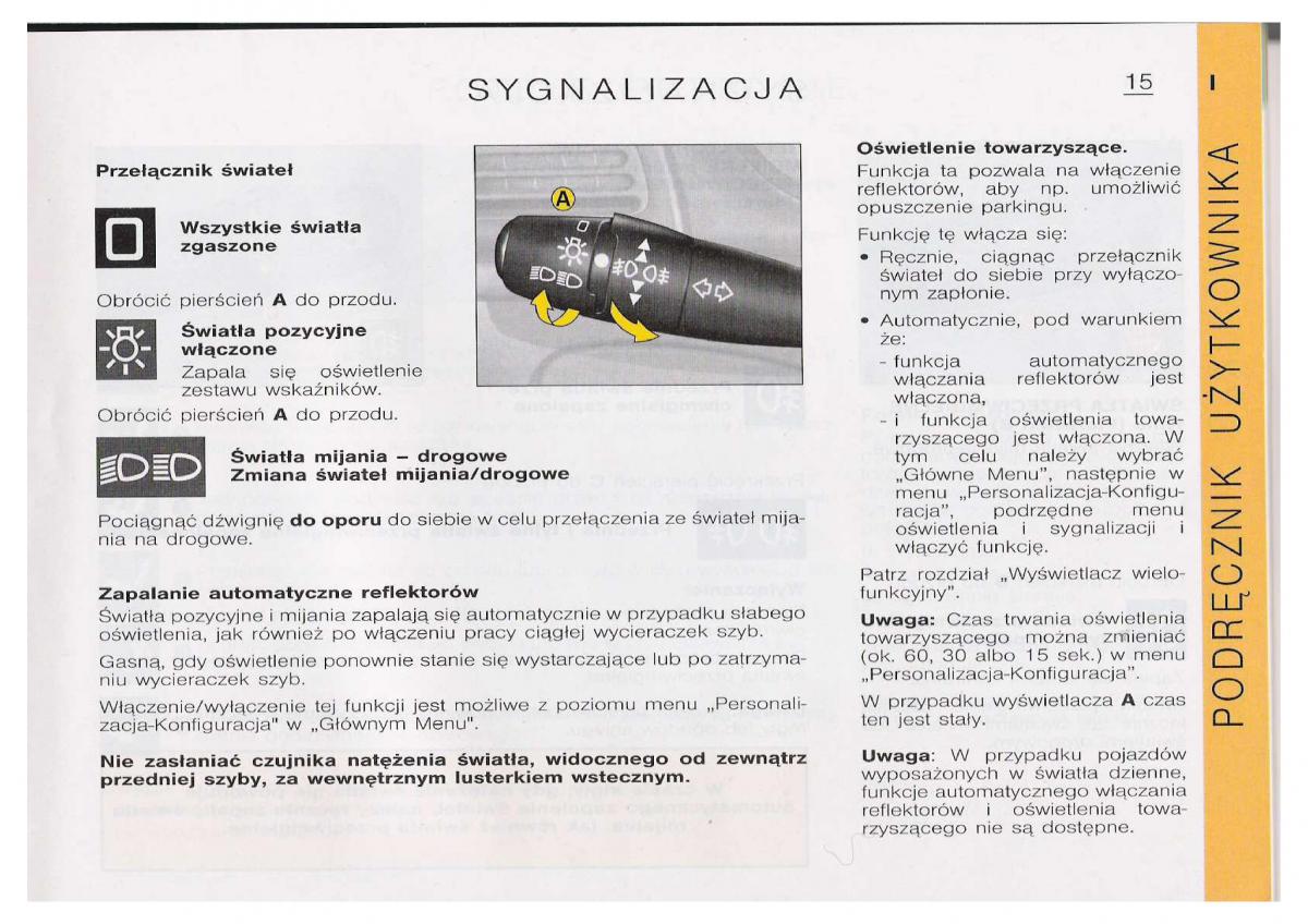 Citroen C5 I FL instrukcja obslugi / page 17