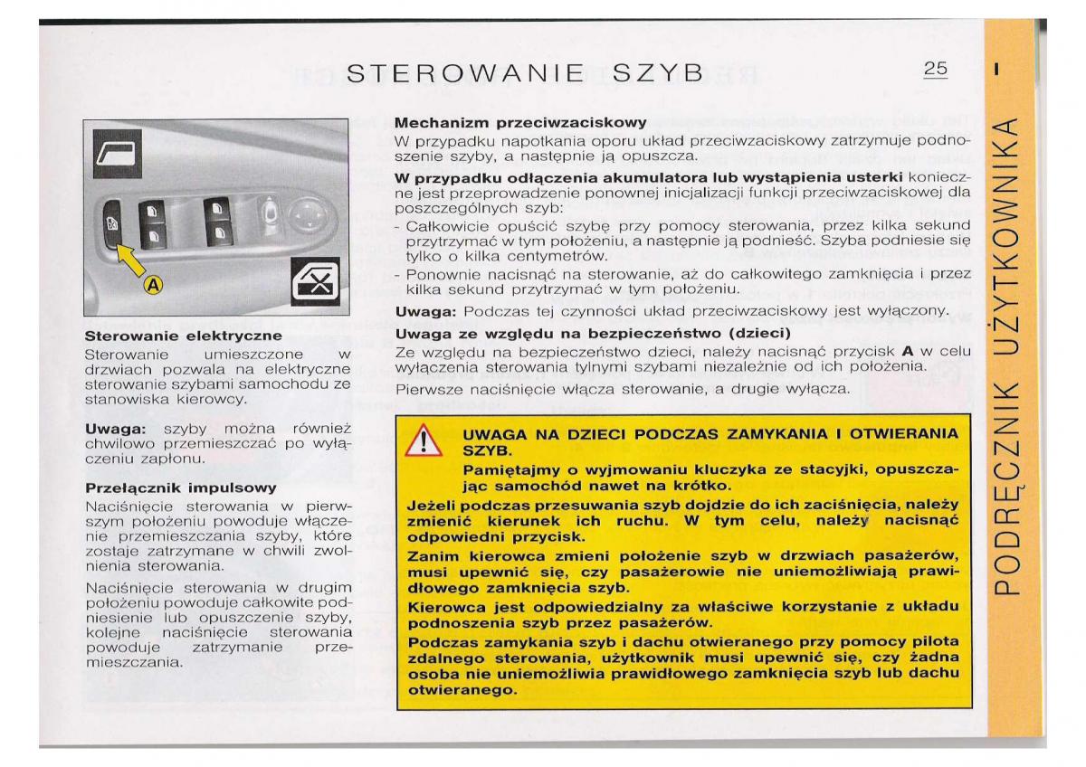 Citroen C5 I FL instrukcja obslugi / page 27