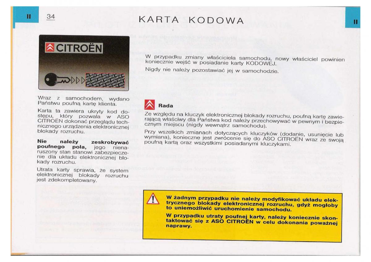 Citroen C5 I FL instrukcja obslugi / page 36