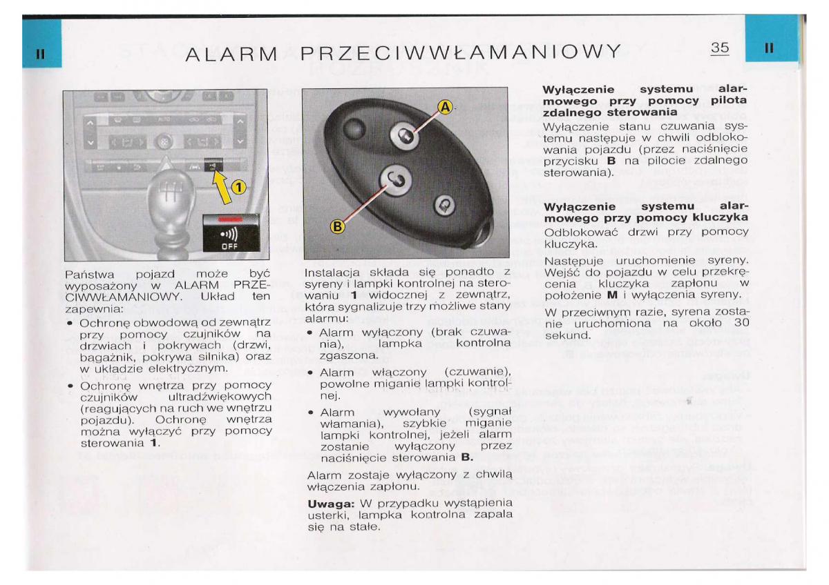 Citroen C5 I FL instrukcja obslugi / page 37