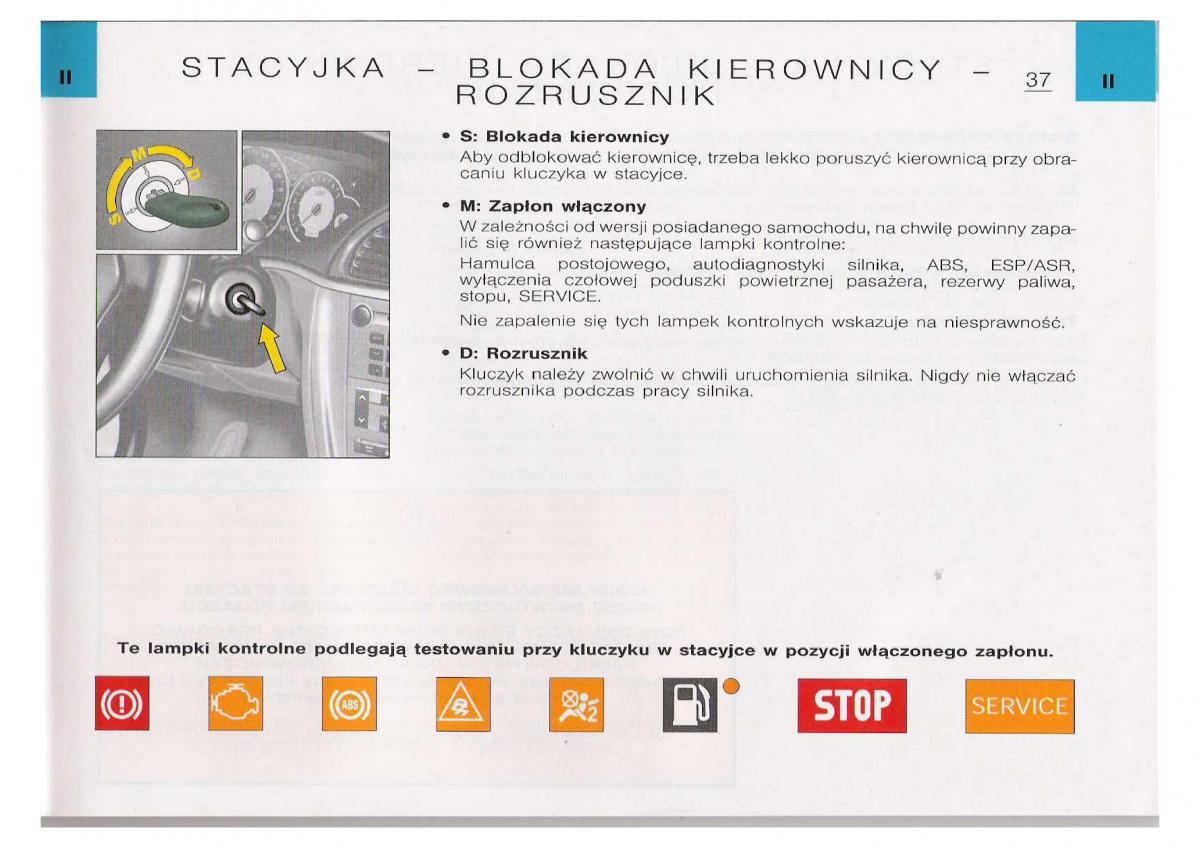 Citroen C5 I FL instrukcja obslugi / page 39