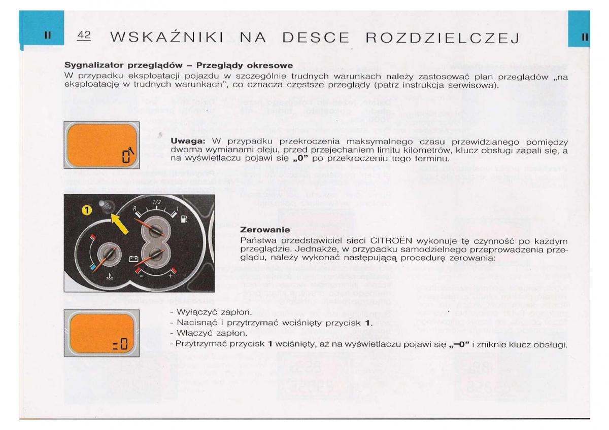 Citroen C5 I FL instrukcja obslugi / page 44