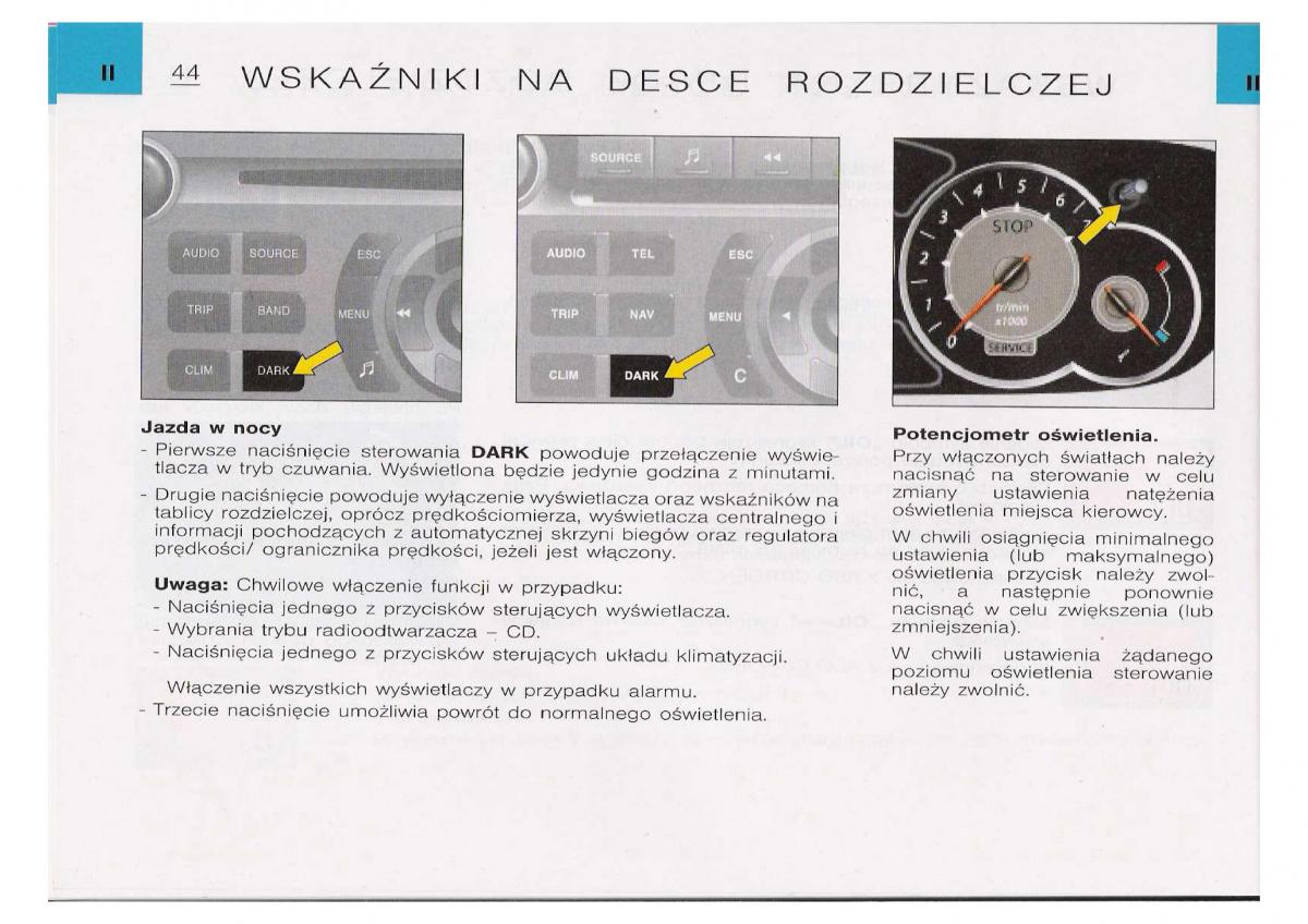 Citroen C5 I FL instrukcja obslugi / page 46