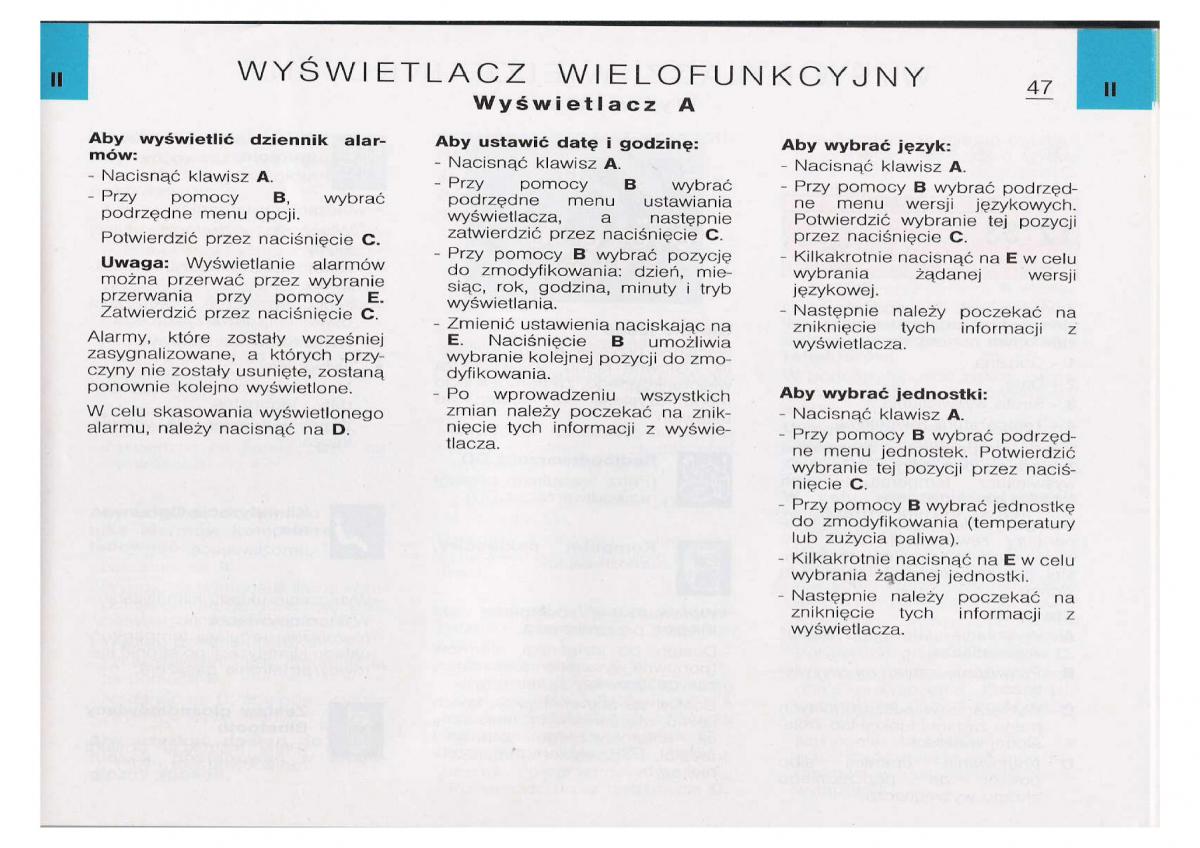 Citroen C5 I FL instrukcja obslugi / page 49