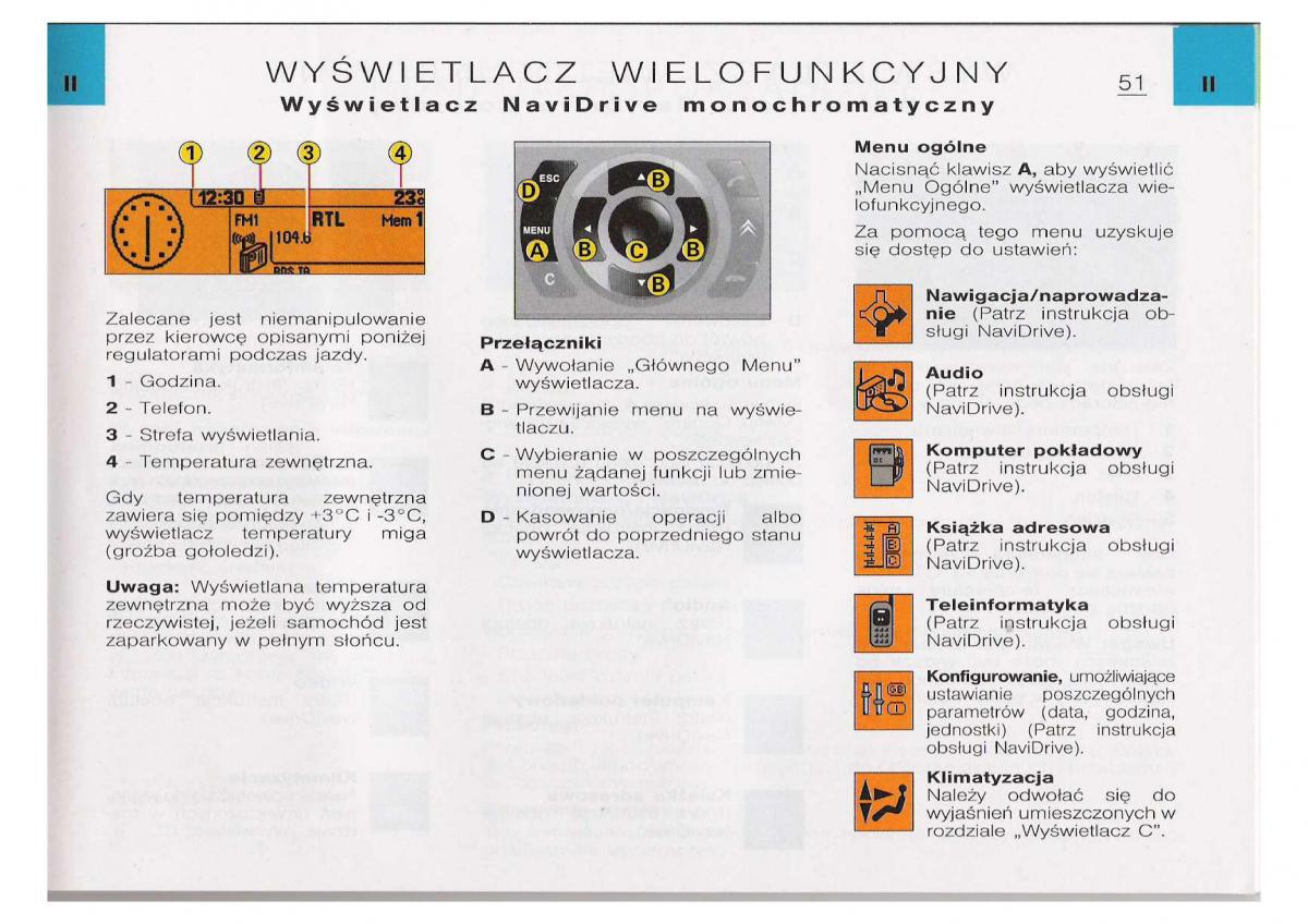 Citroen C5 I FL instrukcja obslugi / page 53