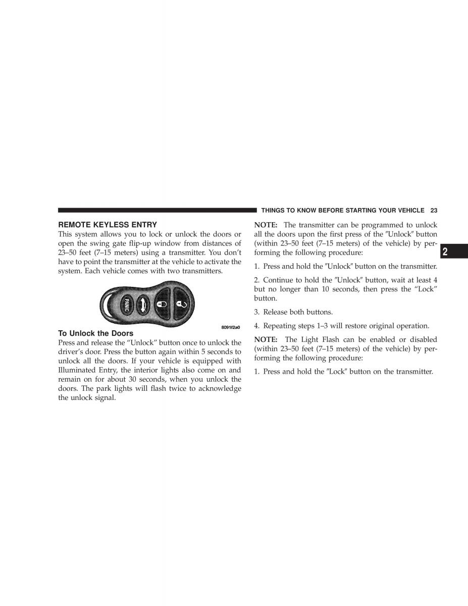 Jeep Liberty Cherokee KJ owners manual / page 23