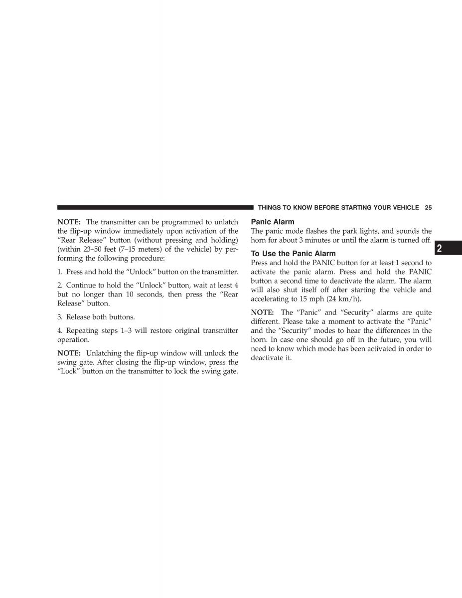 Jeep Liberty Cherokee KJ owners manual / page 25