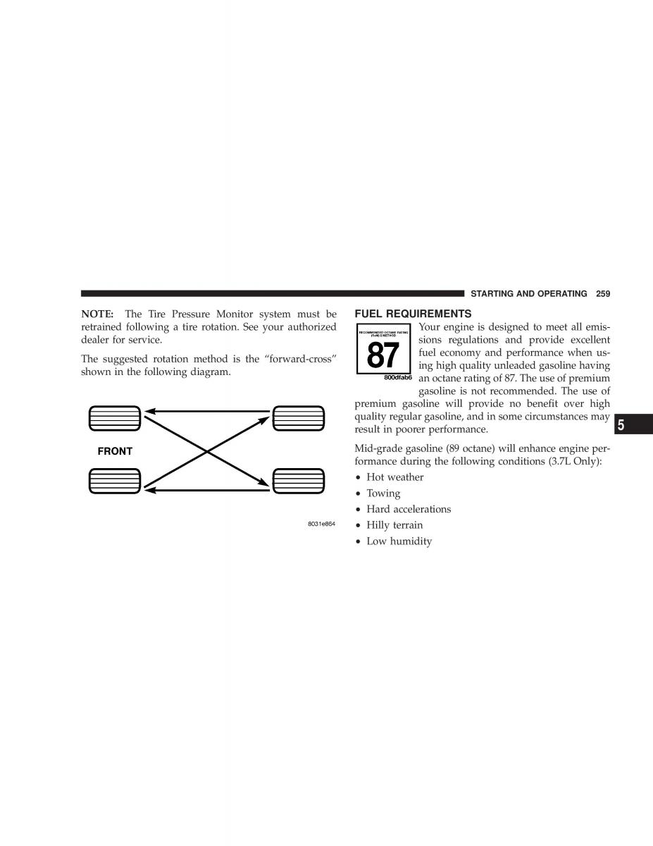 Jeep Liberty Cherokee KJ owners manual / page 259